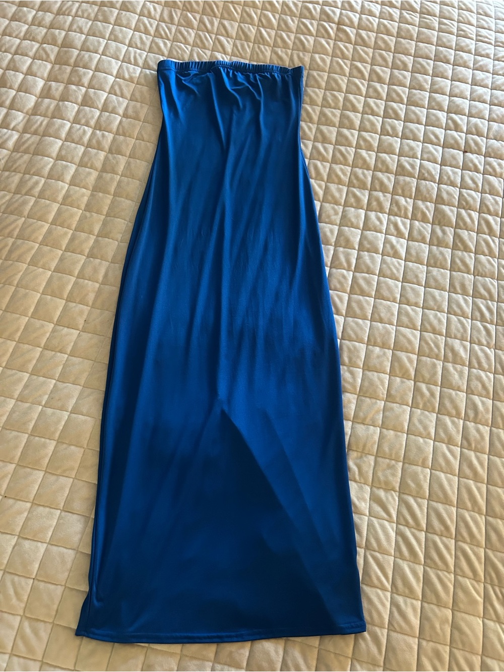 Royal Blue Strapless Maxi Dress